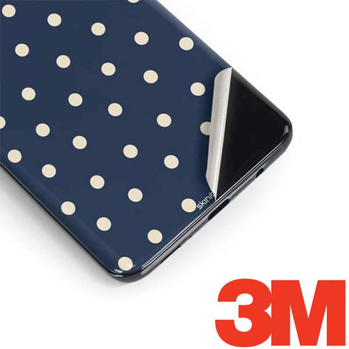 Blue and Cream Polka Dots Galaxy S9 Skin